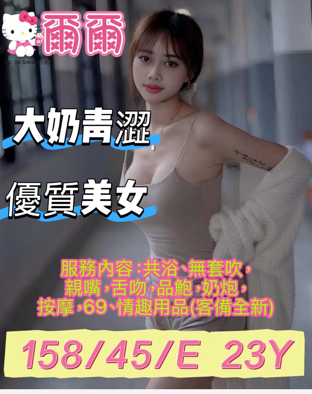 嘉義東區定點茶 海燕 160/46/26/36D 藝術大學